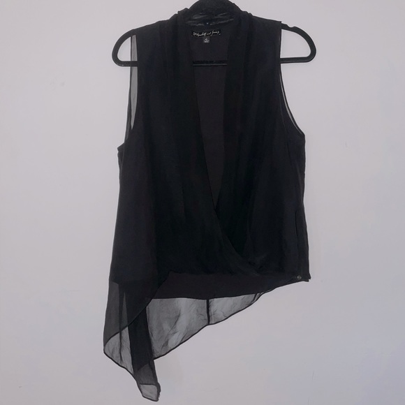 Asymmetrical Elizabeth and James Silk Blouse - Picture 1 of 6